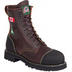 Canada West 34317 Pecan Tumbled Steel-Toe Lace Work Boots CSA Grade 1