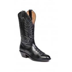 Boulet Mens Torino Black Calf Western Dress Toe Boot 8063
