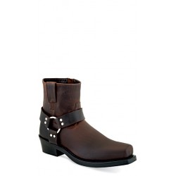 OLD WEST - Men's Brown Harness / Biker-Style Boots - MB-2059