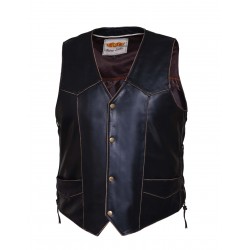 Men's Vintage Brown Leather Vest