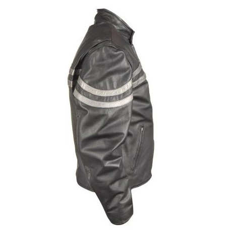 SHORT Jacket With Stylish Silver Stripes