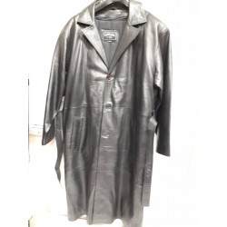 Men's Full Length soft leather coat.