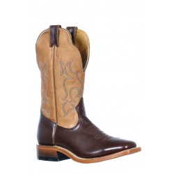 Boulet 9363 Ladies Ranch Hand Tan/Deerlite Butterscotch Wide Square Toe Boots