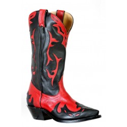 Boulet 9605 Deerlite Red/Tianjin Black Snip Toe Boots
