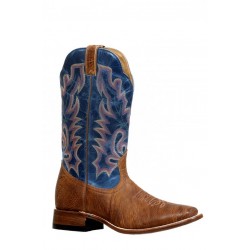 Boulet 8258 Old Town Yellow/Lava Electric Blue Wide Square Toe Boots