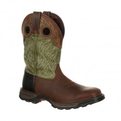 Men's Durango Maverick Pro Waterproof Brown/Forest Green Work Boots