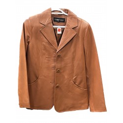 Ladies Fashion / Casual Whiskey Color Button Front Sheep Ambition Blazer C2208
