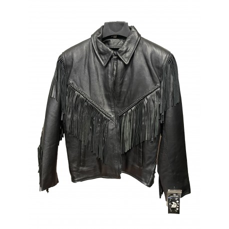 Ladies Fringe Jacket, Black Sofari 4300