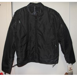 Light weight Black Vented Jacket, Textile w/Leather