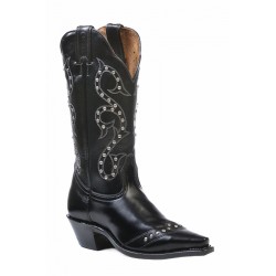 Boulet Ladies Black Elegantly Studded Boot 0621-b