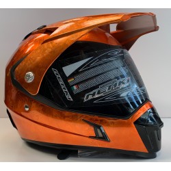 Motocross Nenki Orange Leaf Helmet