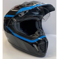 04- Motocross FX Gloss Black/Blue with Visor