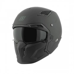 SS-2400 Matte Black "Go-For-Broke" Open Face Helmet
