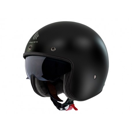 MT Jet Le Mans Open Face Helmet Matte/Gloss Black
