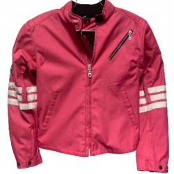 Pink Textile Armored Moto Ladies' Jacket