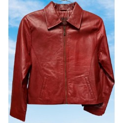 Red Leather Ladies' Jacket by Sophari Canada