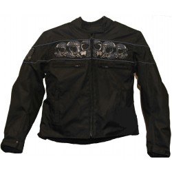 Black Textile Skull Sports Jacket by OZ Customs