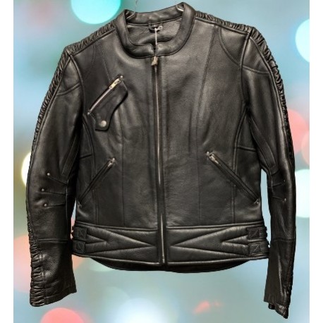 VENTED LEATHER JACKET by ADNAN