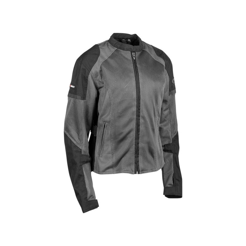 Cleo™ 15.0 Mesh Jacket for Women Black/Charcoal By Leather King