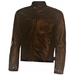 OLYMPIA - BISHOP Leather Jacket - Brown