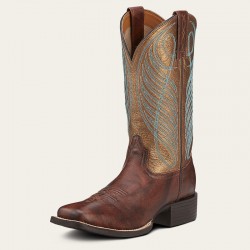 Women's Round Up Wide Square Toe Western Boot by Ariat