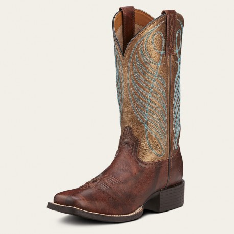 Women's Round Up Wide Square Toe Western Boot by Ariat