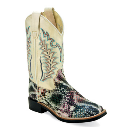 Youth's Leatherette/Imit. Snake-Skin Western Boot by Old West