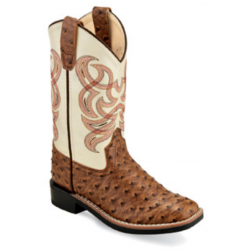 Youth's Western Boot, Leatherette & Imit. Ostrich, by Old West