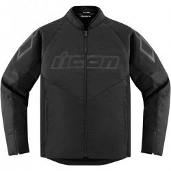 ICON's Hooligan Black Perforated Textile Jacket for Men