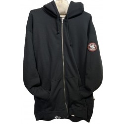 Joe Rocket Black Fleece Hoody with Beige Fleece