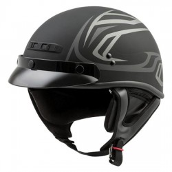 GM35 Half Helmet- Fully Dressed Derk Black/Silver
