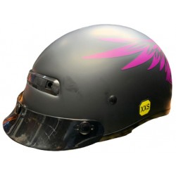 Alto Custom Violet Eagle Half Helmet on Matte Black by Zox