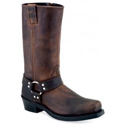 OLD WEST - Men's Harness / Biker-Style Boots - Brown