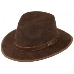 Outback's "RAVEN" Leather Hat - Brown