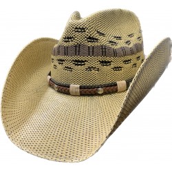 Modestone Straw Western Hat Straw Beige