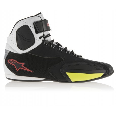 alpinestars Faster Vented Shoe - Yel/Red/Wht/Blk