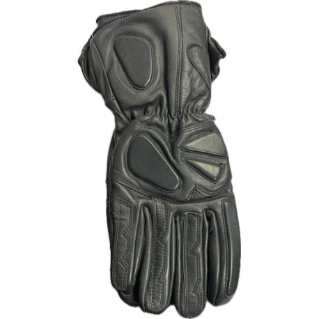 "Mega Padded" Black Motorcycle Gloves by SportInc
