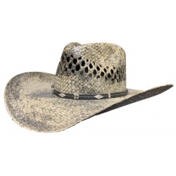 Modestone Unisex Straw Cowboy Hat - Antique Brown