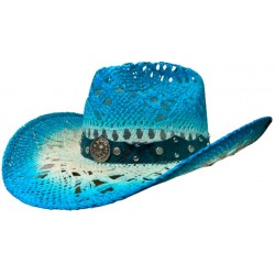 Turquoise & Beige Cowboy Hat - MT1