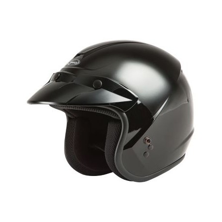 GMAX OF-2 Open Face Black Helmet