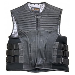 Men's Leather Adjustable Vest