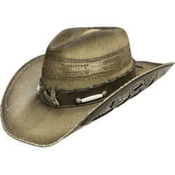 Highly Decorated Western Straw Hat 1926 Unisex