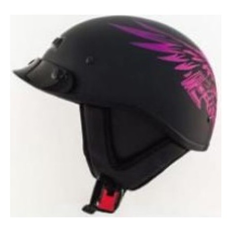 Alto Custom Eagle Half Helmet Matte Black/Silver by Zox