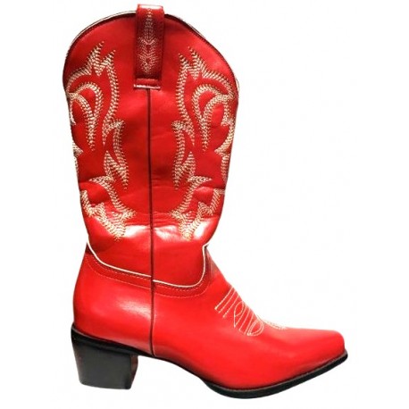 Ladies' Red Western Boot R002 by Cherry Canyon